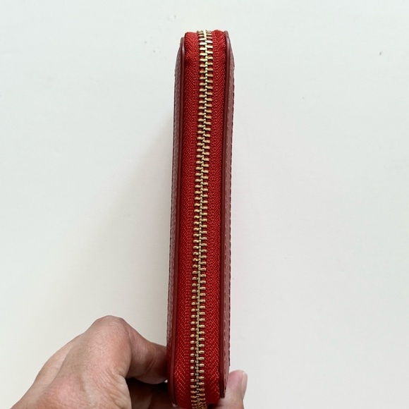 New Vera Bradley Red Grab And Go Leather Wallet Wristlet - Picture 7 of 7